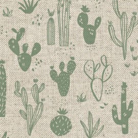 TOVAGLIA COTONE/LINO CACTUS